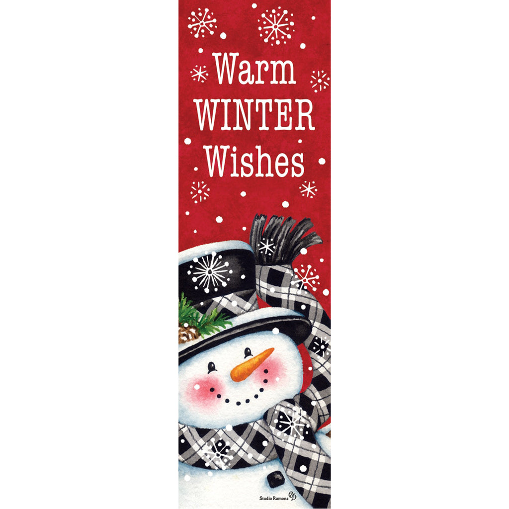 Custom Decor Plant Expressions Magnet - Black & Red Snowman