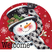 Custom Decor Arbor Mate - Black & Red Snowman