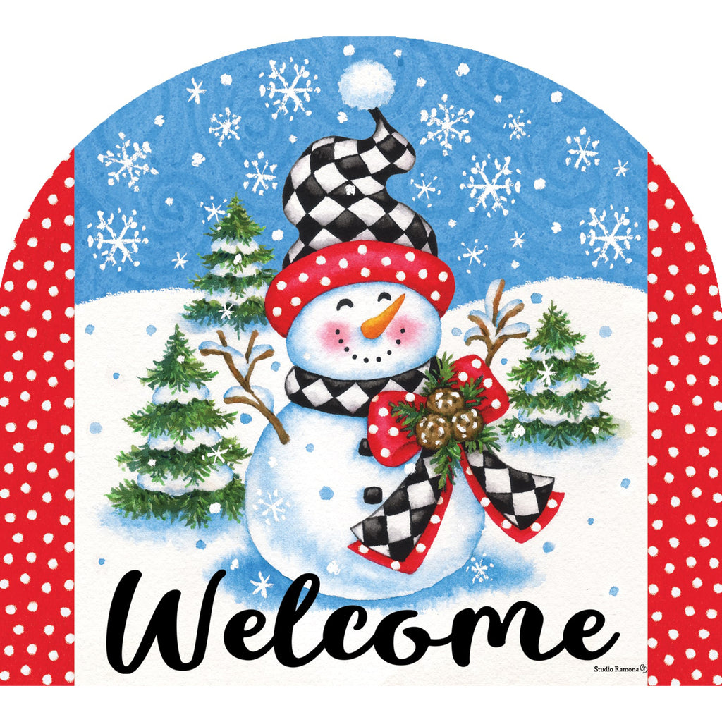 Custom Decor Arbor Mate - Checkered Snowman