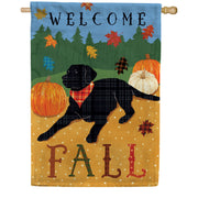 Custom Decor Pumpkins & Lab House Flag