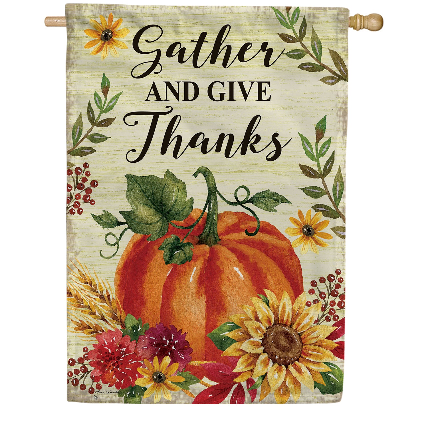 Custom Decor Gather & Give House Flag