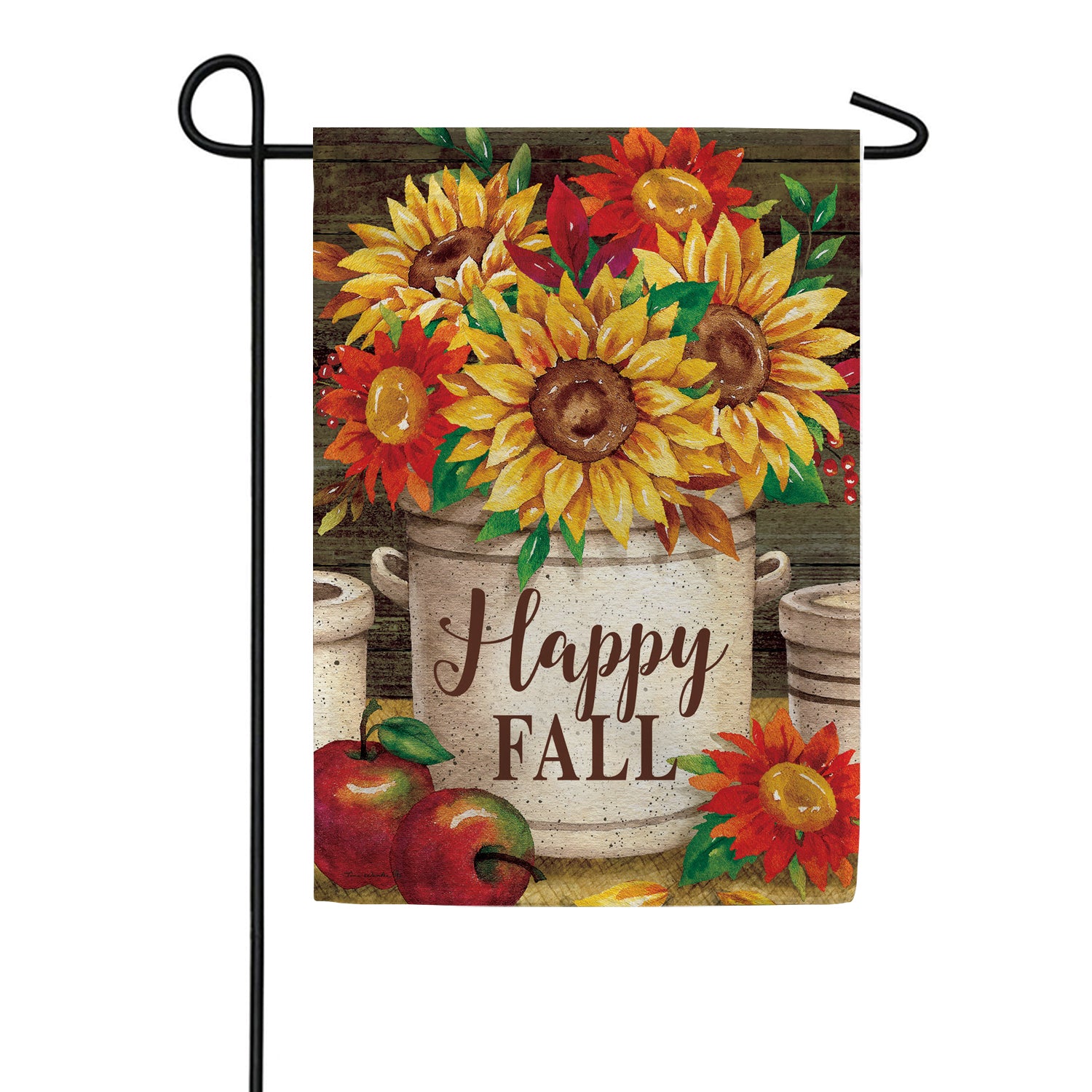Custom Decor Sunflower Crock Garden Flag