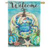 Custom Decor House Flag - Crabby Pumpkin