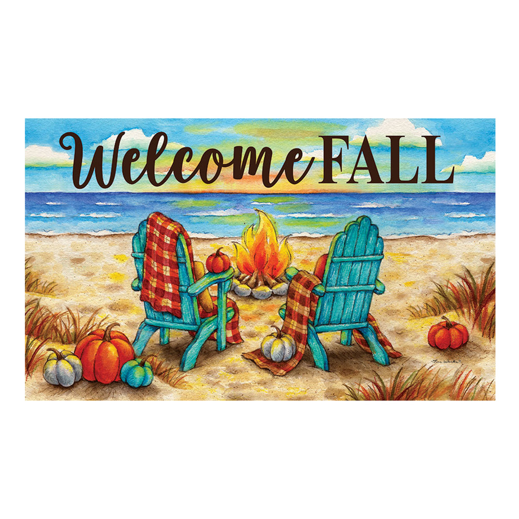 Custom Decor Fall Fire Pit Doormat