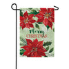 Custom Decor Poinsettia Trio Garden Flag