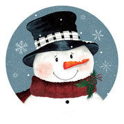 Custom Decor Black & White Snowman Accent Magnet