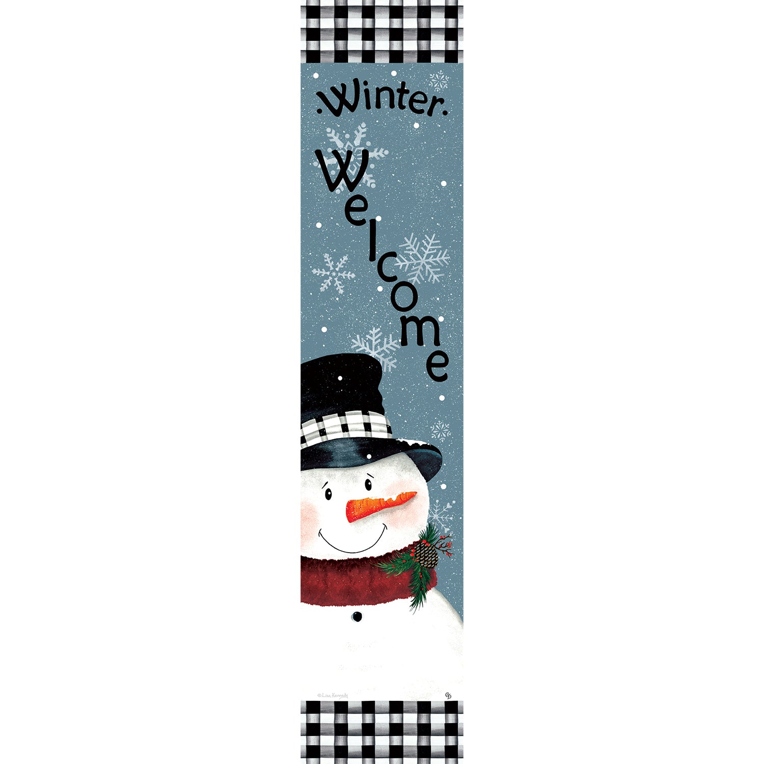 Custom Decor Black & White Snowman Yard Expression