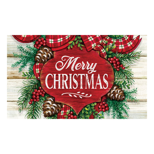 Custom Decor Christmas Swag Doormat