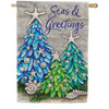 Custom Decor Sea Glass Tree House Flag
