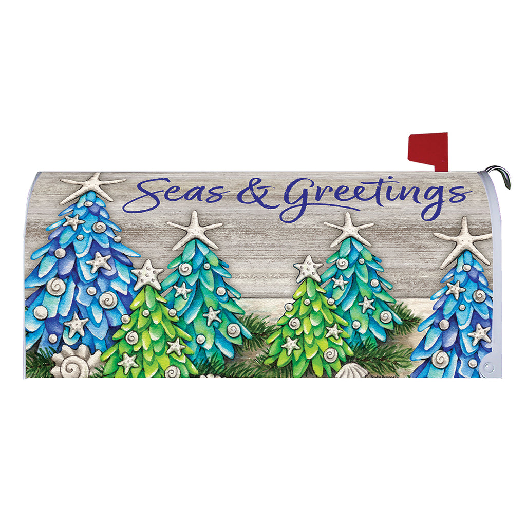 Custom Decor Sea Glass Tree Mailbox Cover