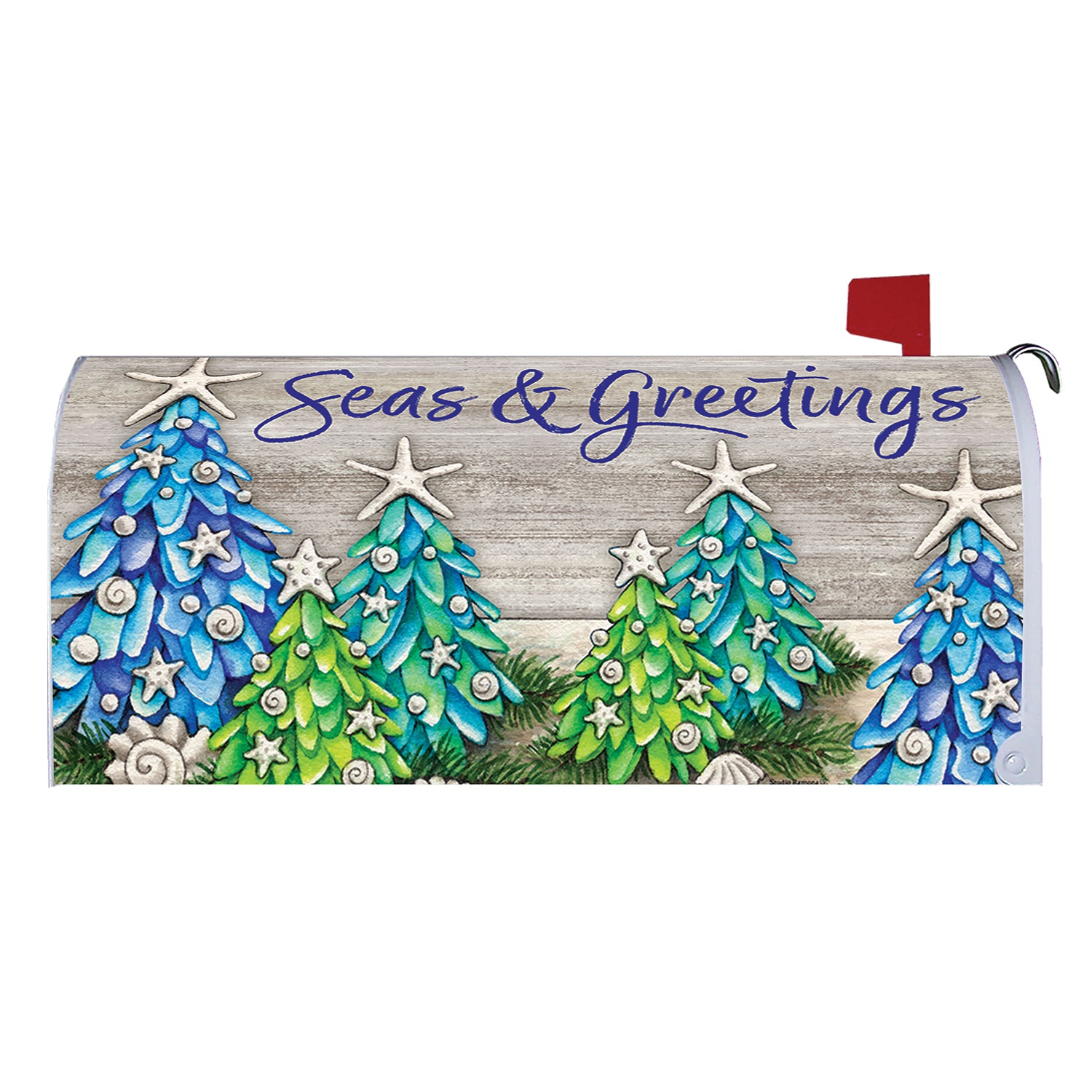 Custom Decor Sea Glass Tree Mailbox Cover