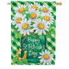 Custom Decor St. Pat's Sunflowers House Flag