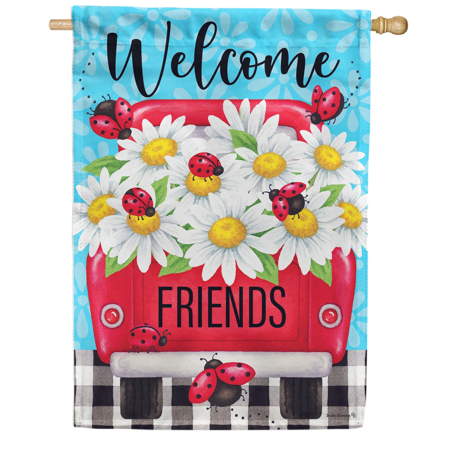 Custom Decor Daisy Truck House Flag