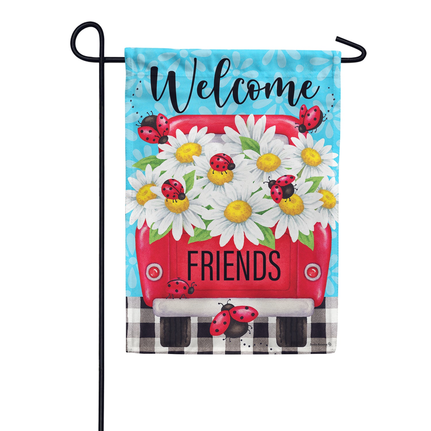 Custom Decor Daisy Truck Garden Flag
