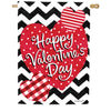 Custom Decor Patterned Hearts Valentine House Flag