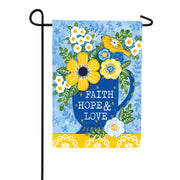 Custom Decor Faith, Hope, Love Garden Flag