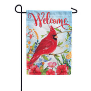 Custom Decor Cardinal Wildflowers Garden Flag
