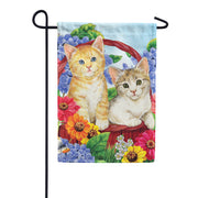 Custom Decor Garden Kittens Garden Flag