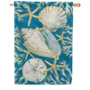 Custom Decor La Playa Shells House Flag