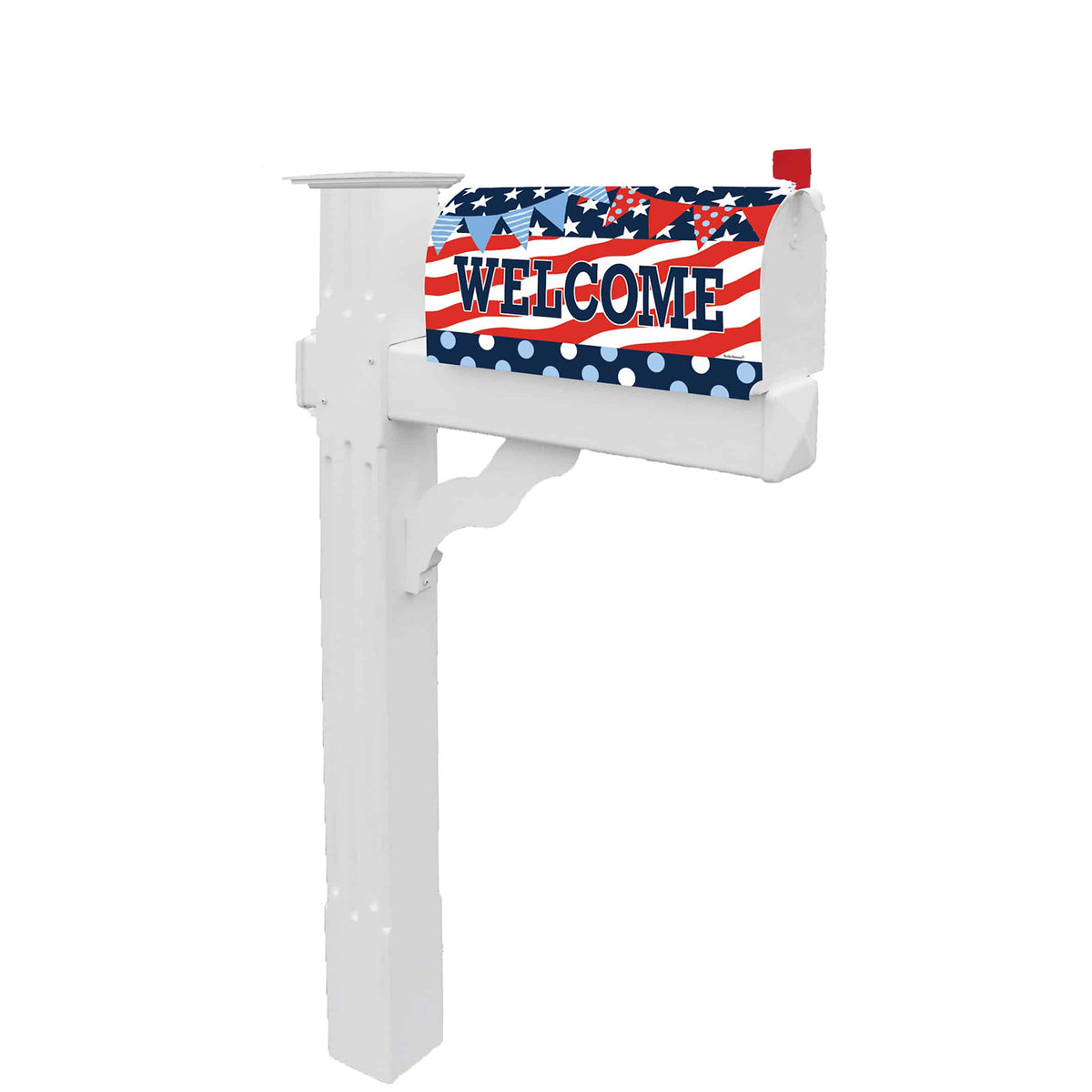 Custom Decor Patriotic Patterns Mailbox Cover