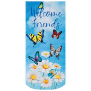 Custom Decor Welcome Butterflies Applique Banner