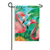 Custom Decor Flamingos Garden Flag