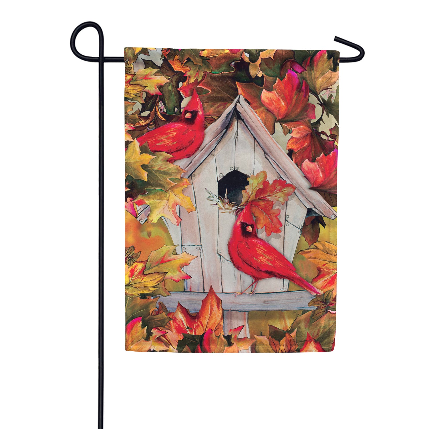 Custom Decor Garden Flag - Cardinal Birdhouse