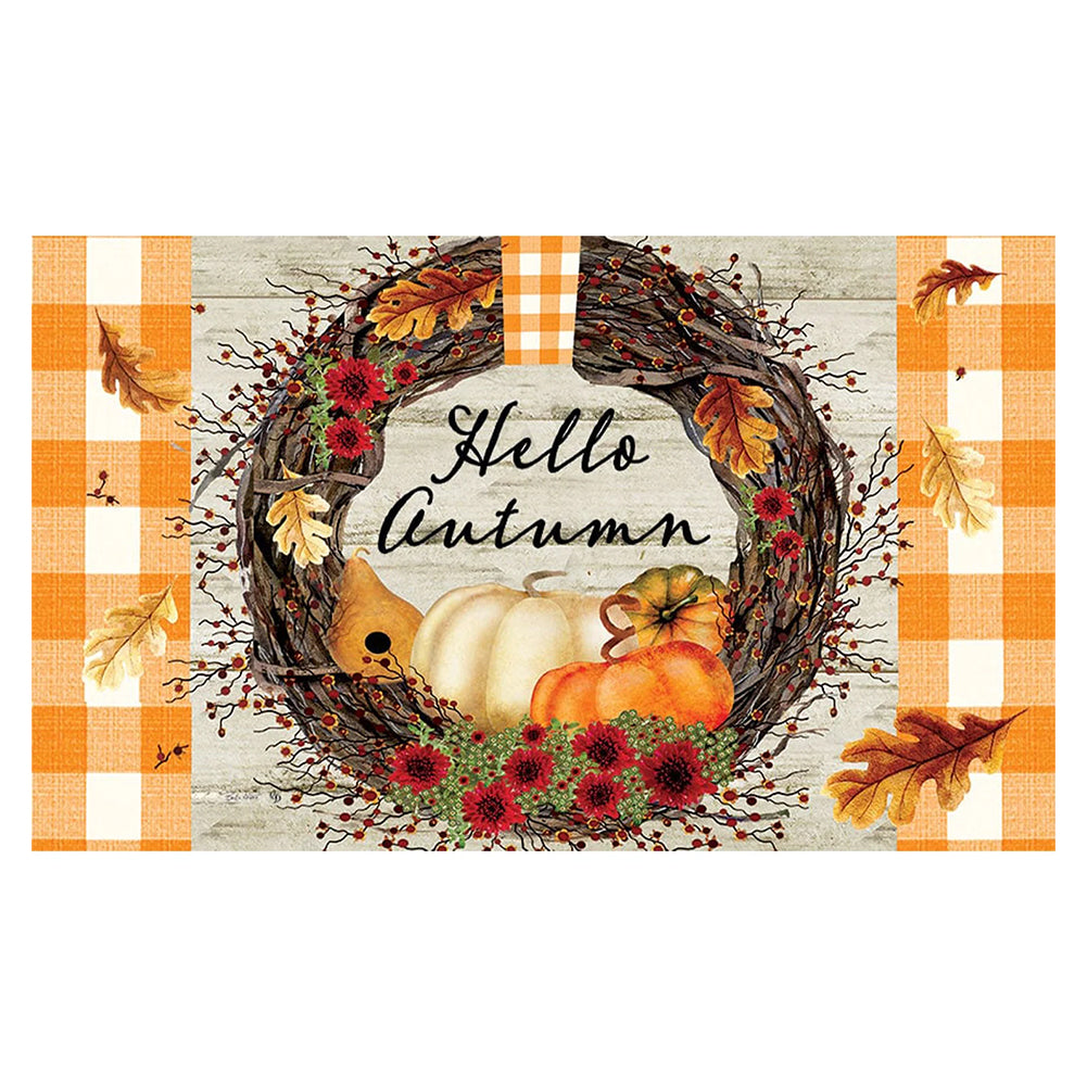 Custom Decor Mat - Autumn Wreath