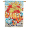 Custom Decor Coastal Fall Welcome House Flag