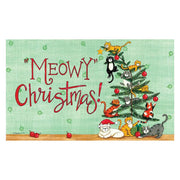Custom Decor Mat - Meowy Christmas