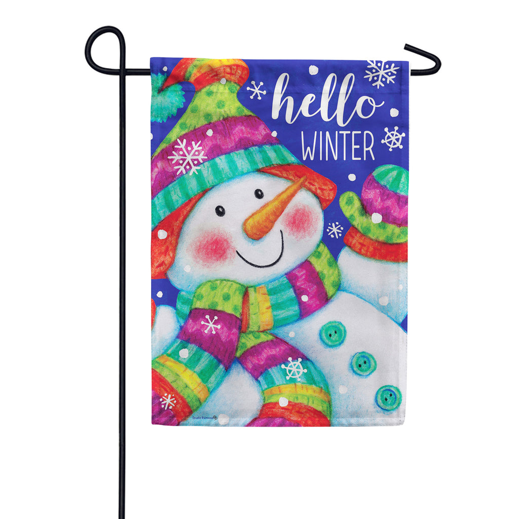 Custom Decor Hello Winter Garden Flag