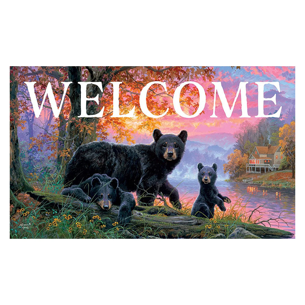 Custom Decor Mat - Bear Family