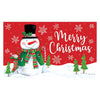 Custom Decor Mat - Red & Green Snowman