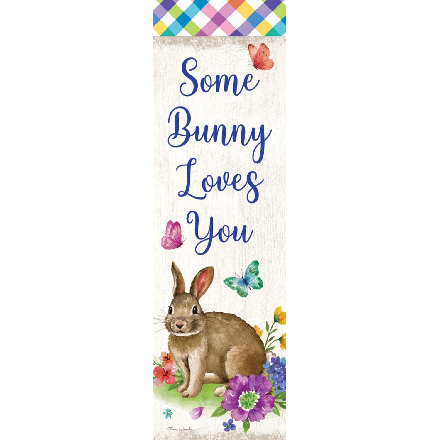 Custom Decor Bunny Plaid Plant Expressions Magnet