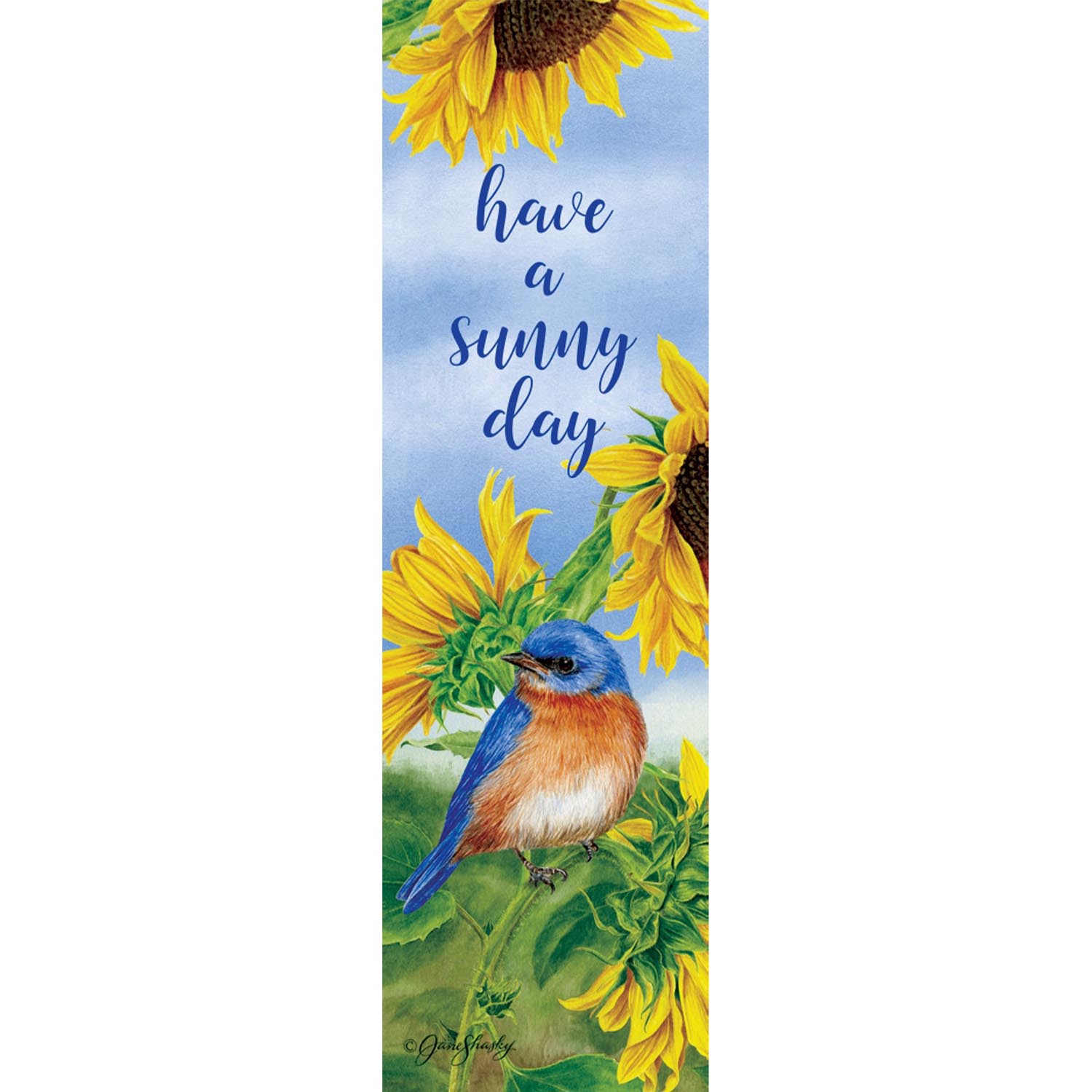 Custom Decor Bluebird Sunflowers Plant Expressions Magnet