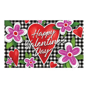 Custom Decor Gingham Valentine Doormat