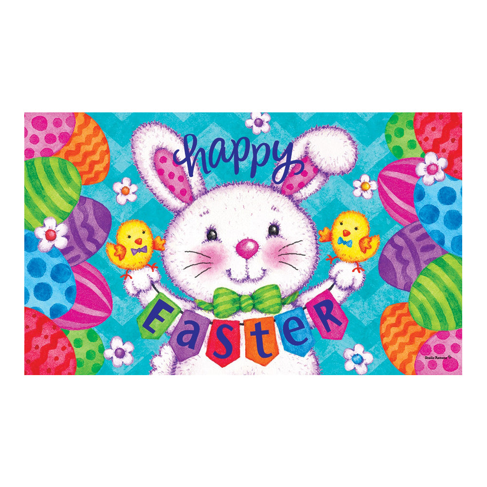 Custom Decor Bunny and Eggs Doormat