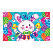 Custom Decor Bunny and Eggs Doormat