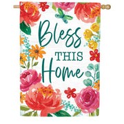 Custom Decor Blessed Floral House Flag