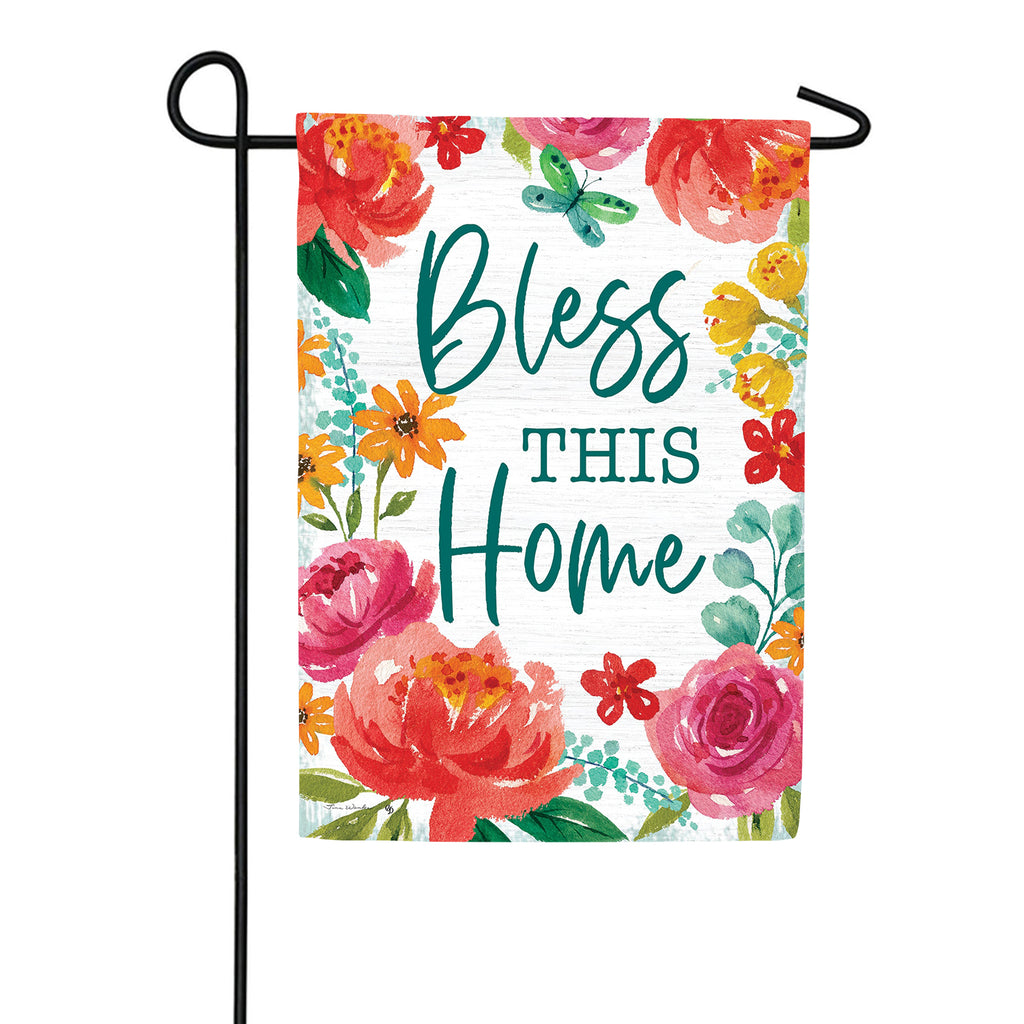 Custom Decor Blessed Floral Garden Flag