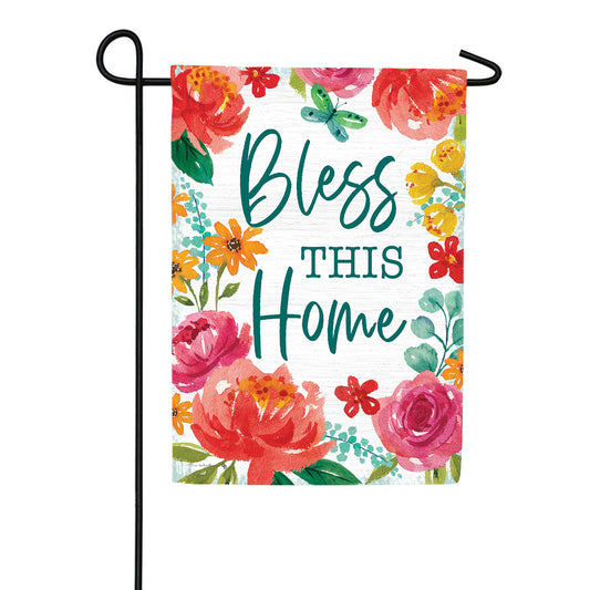 Custom Decor Blessed Floral Garden Flag