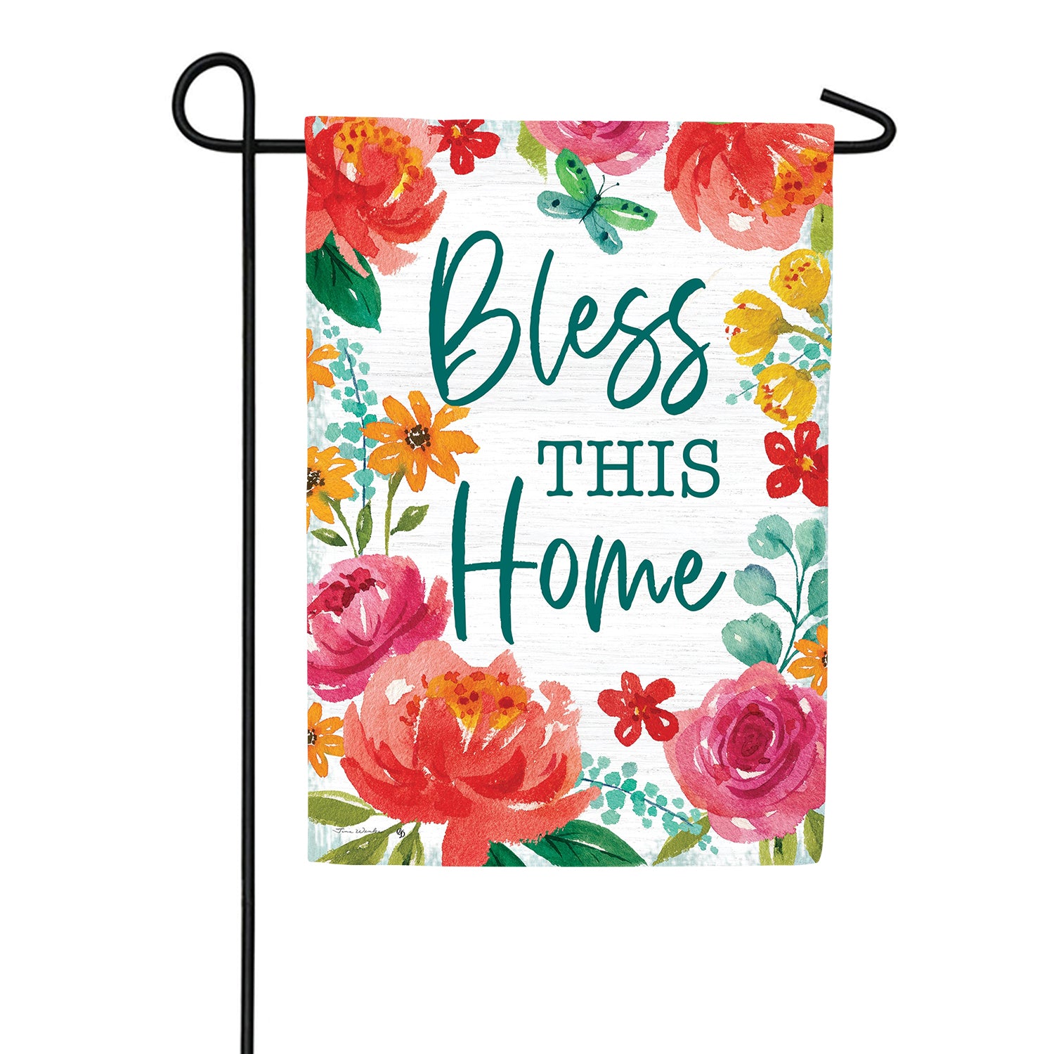 Custom Decor Garden Flag - Blessed Floral