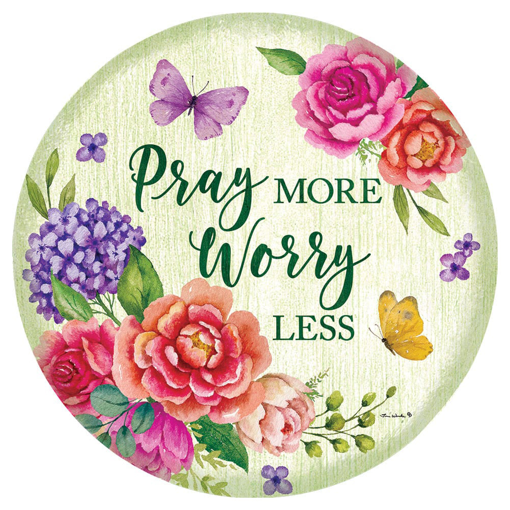 Custom Decor Pray More Accent Magnet