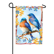 Custom Decor Lovely Bluebirds Garden Flag