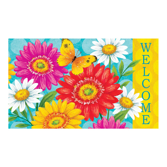 Custom Decor Happy Gerberas Doormat