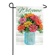 Custom Decor Gerbera Jar Garden Flag