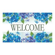 Custom Decor Hydrangeas Welcome Doormat