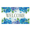 Custom Decor Hydrangeas Welcome Doormat