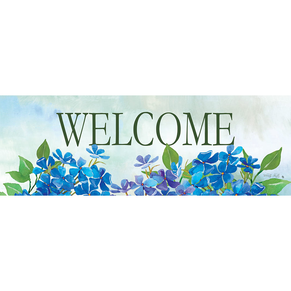 Custom Decor Hydrangeas Welcome Signature Sign