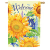 Custom Decor Happy Sunflowers House Flag